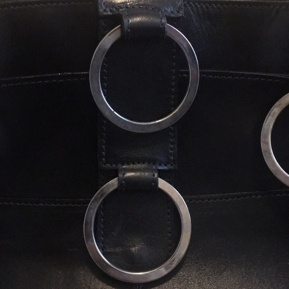 Mouton black Brazilian leather handbag - Picture 4 of 6